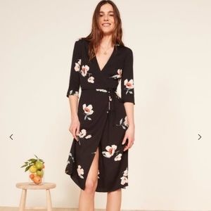 Reformation Carrie Dress in Black Floral